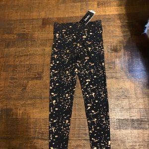 Terez NWT rose gold splatter leggings